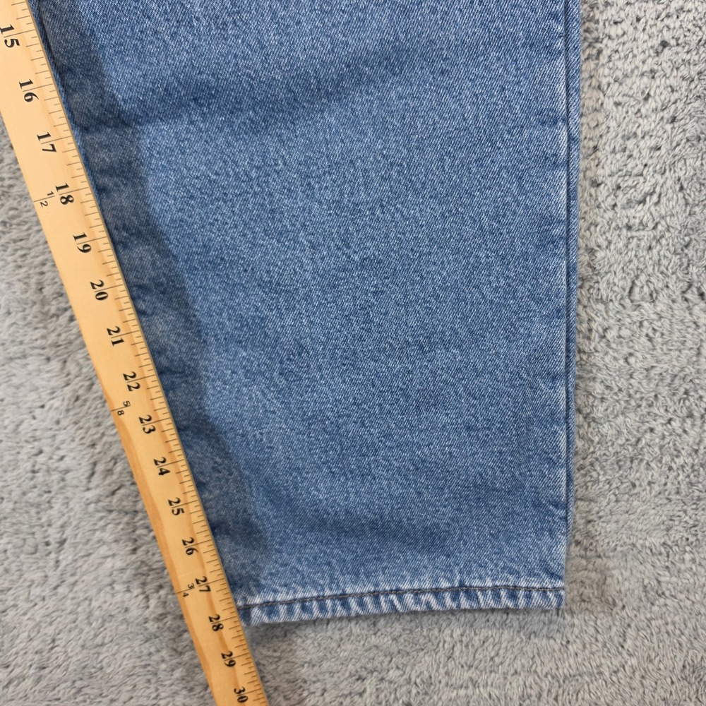 LL Bean Fleece Lined Jeans Mens 40x30 Blue Relaxed Fit Denim Winter Rugged Pants - Picture 7 of 9